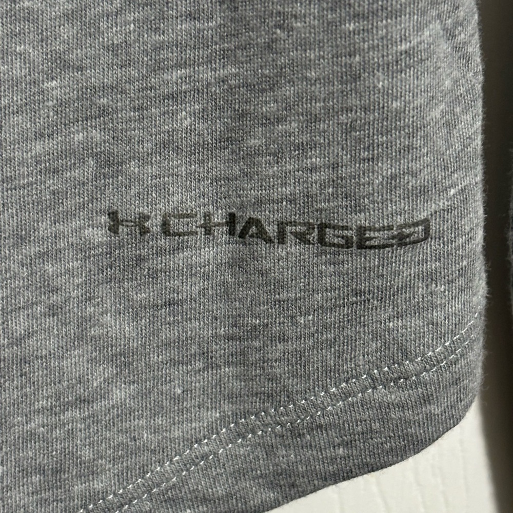 UNDER ARMOUR WOMENS COMPRESSION SHIRT TOP HEATGEAR LONG SLEEVE LOGO GRAY Sz M - Picture 4 of 4